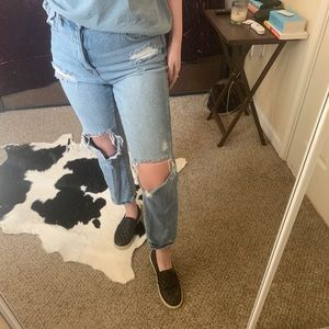 Pac Sun distressed mom jeans